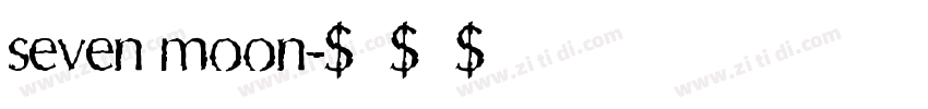 seven moon字体转换